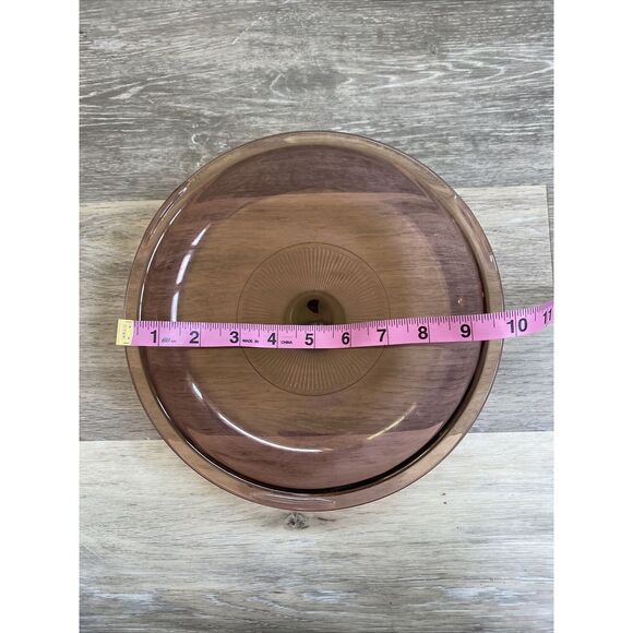 Pyrex Corning Visions Cranberry 9.5” Heavy Glass Lid ONLY Replacement - Picture 4 of 4